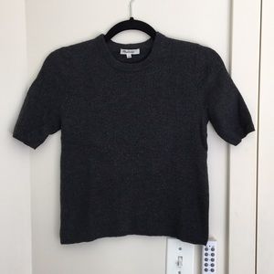 Madewell ribbed sweater top gray